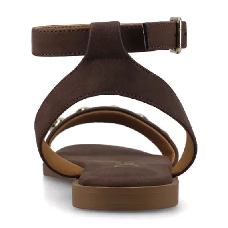 Journee Collection Womens Ankle Strap Flat Sandals