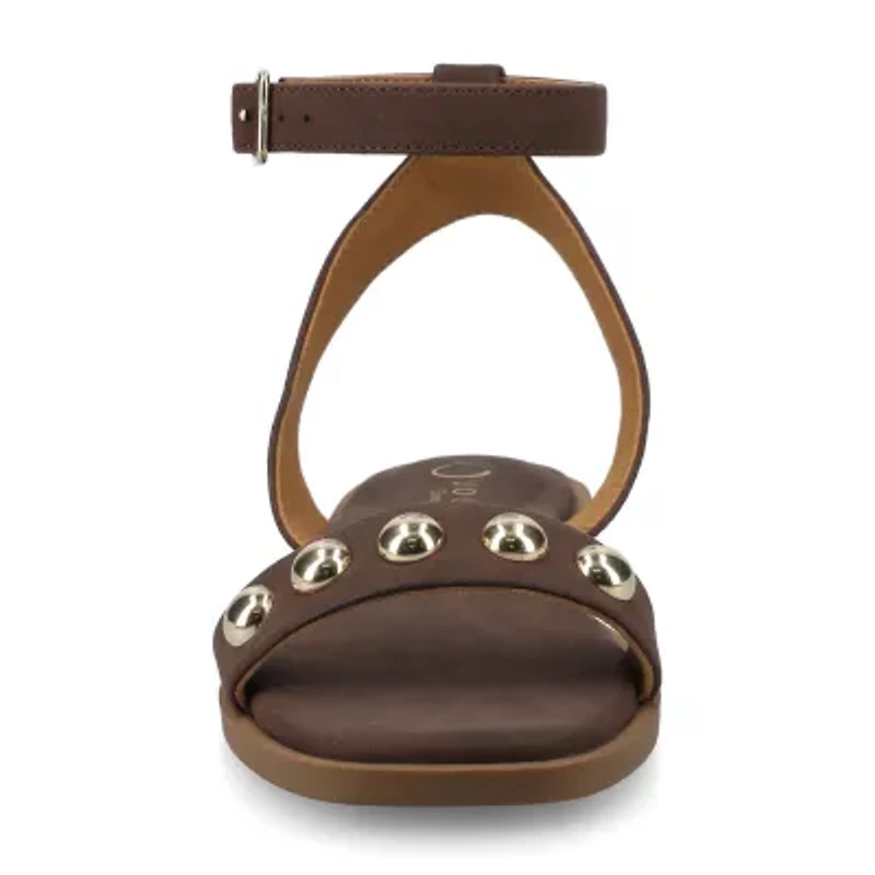 Journee Collection Womens Ankle Strap Flat Sandals