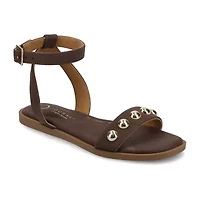Journee Collection Womens Ankle Strap Flat Sandals