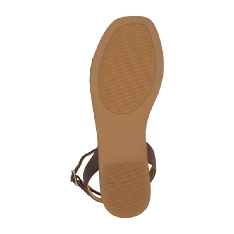 Journee Collection Womens Ankle Strap Flat Sandals