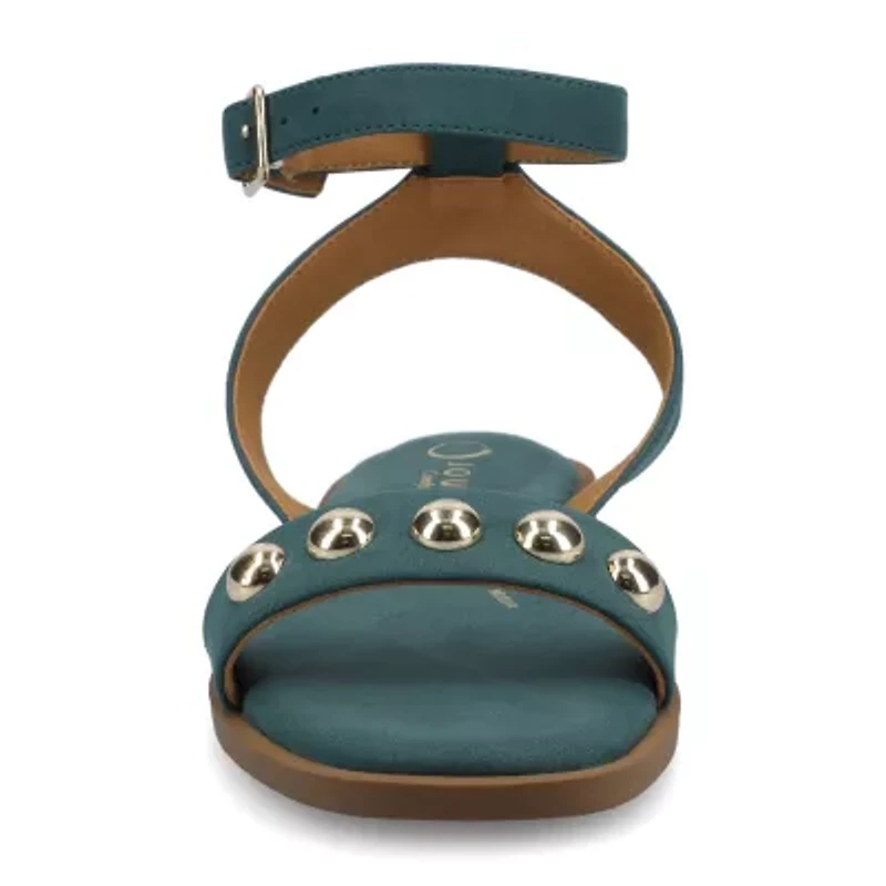 Journee Collection Womens Ankle Strap Flat Sandals