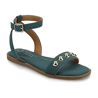 Journee Collection Womens Ankle Strap Flat Sandals