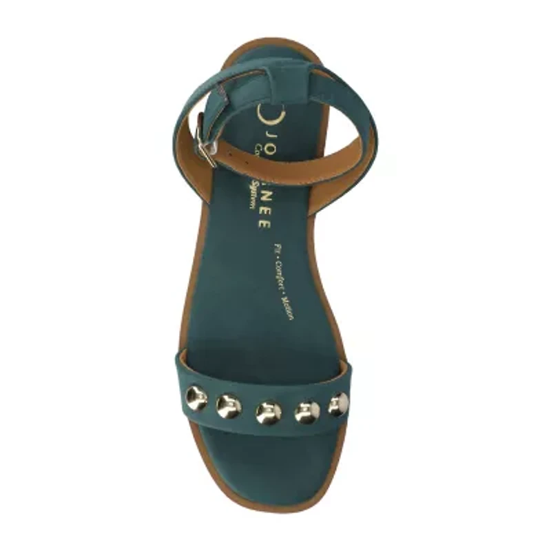 Journee Collection Womens Ankle Strap Flat Sandals