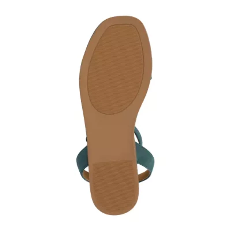 Journee Collection Womens Ankle Strap Flat Sandals