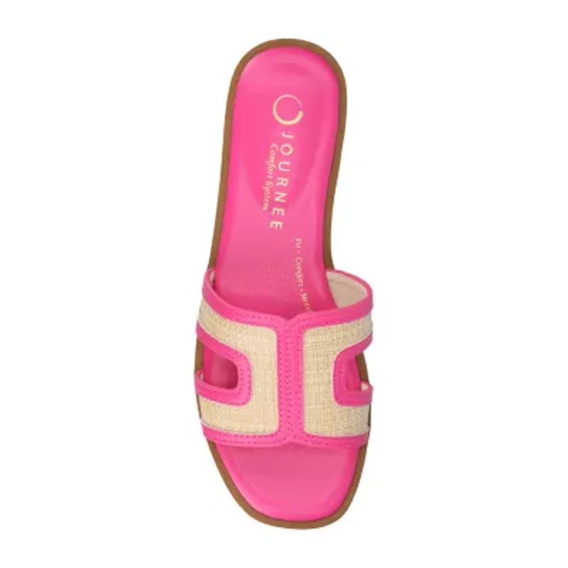 Journee Collection Womens Flat Sandals
