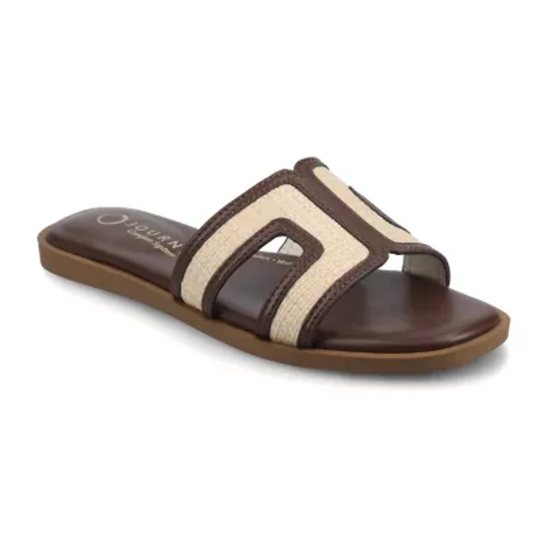Journee Collection Womens Flat Sandals