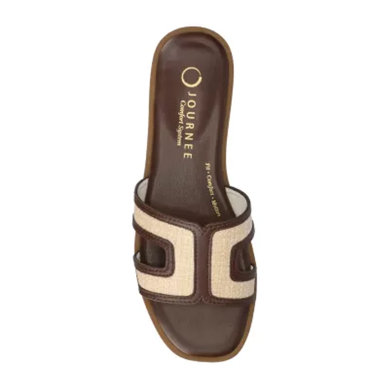 Journee Collection Womens Flat Sandals
