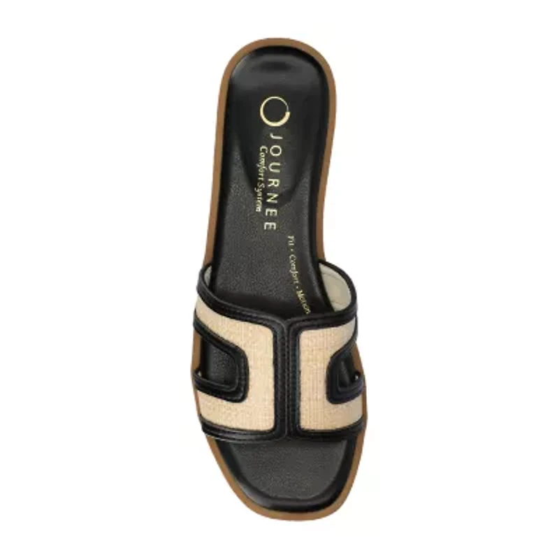 Journee Collection Womens Flat Sandals