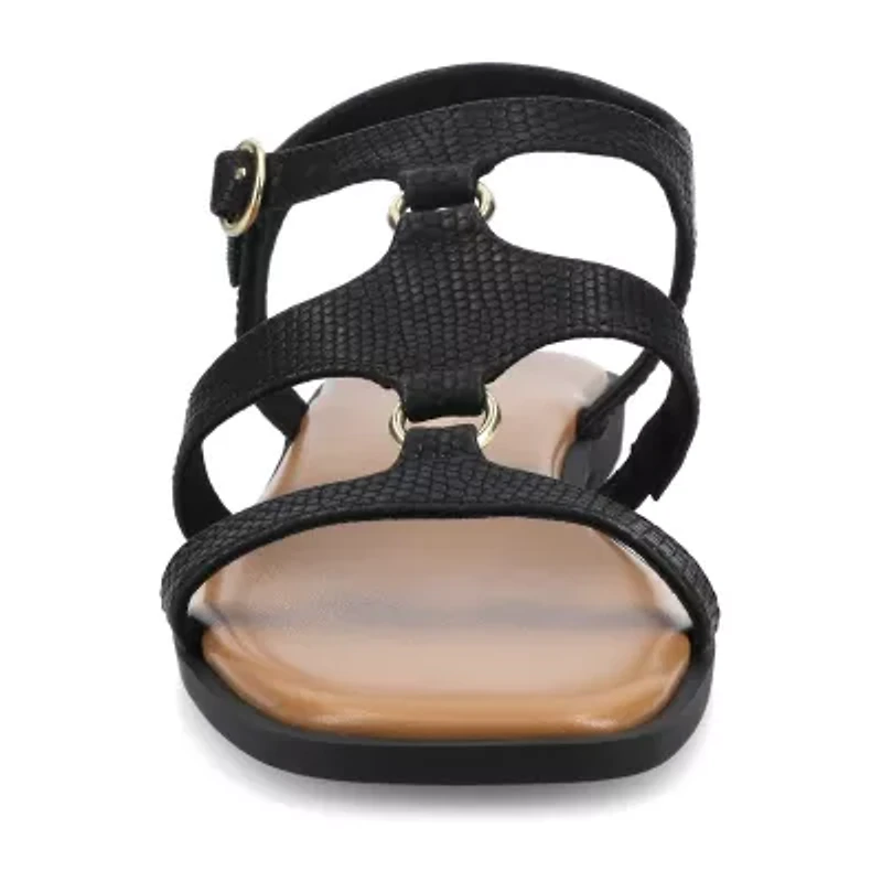 Journee Collection Womens Ankle Strap Flat Sandals