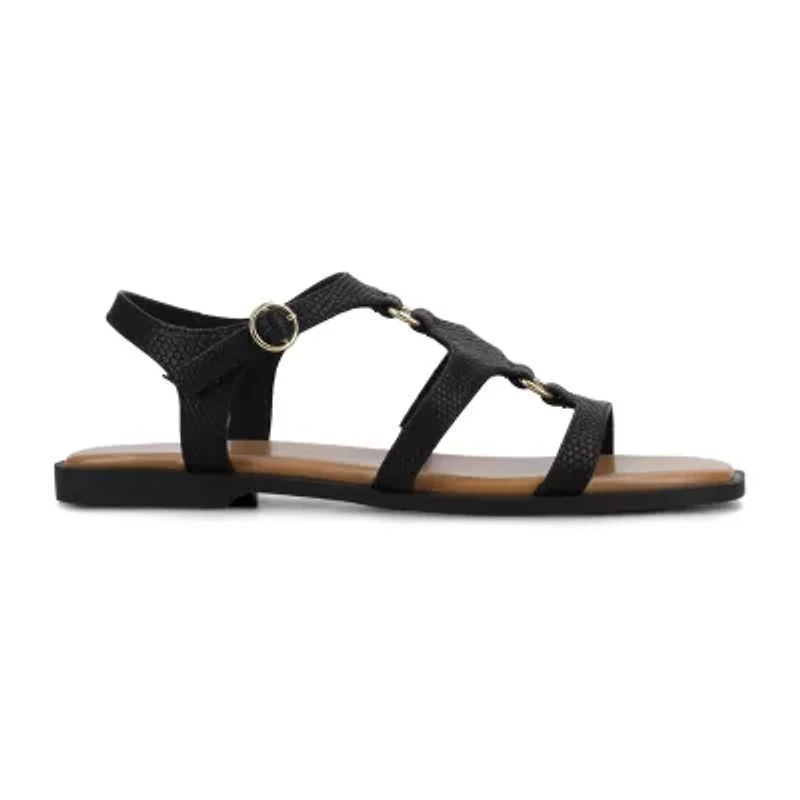Journee Collection Womens Ankle Strap Flat Sandals