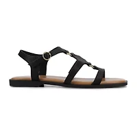 Journee Collection Womens Ankle Strap Flat Sandals