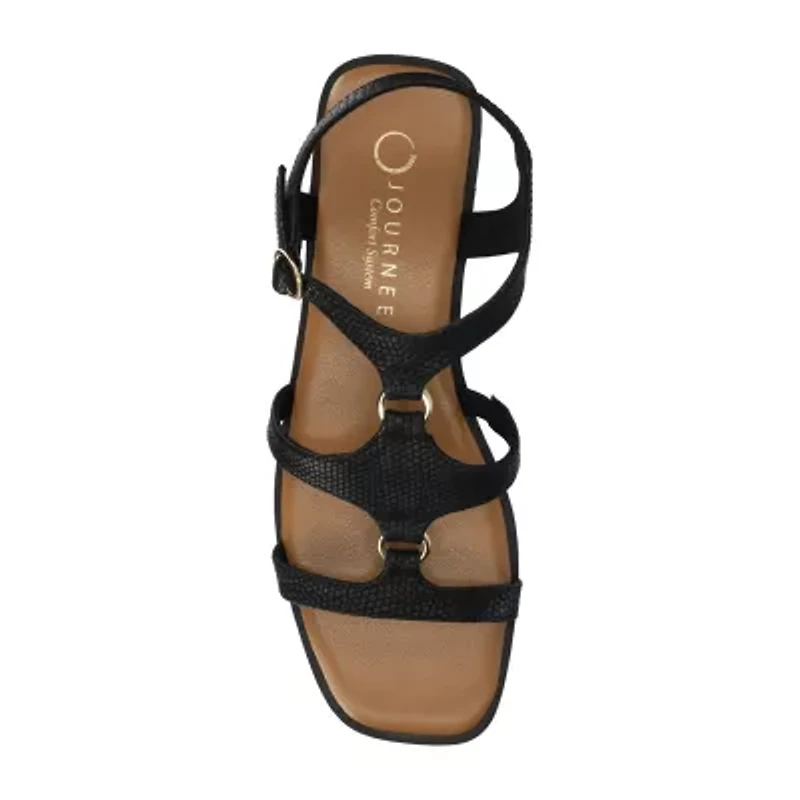 Journee Collection Womens Ankle Strap Flat Sandals