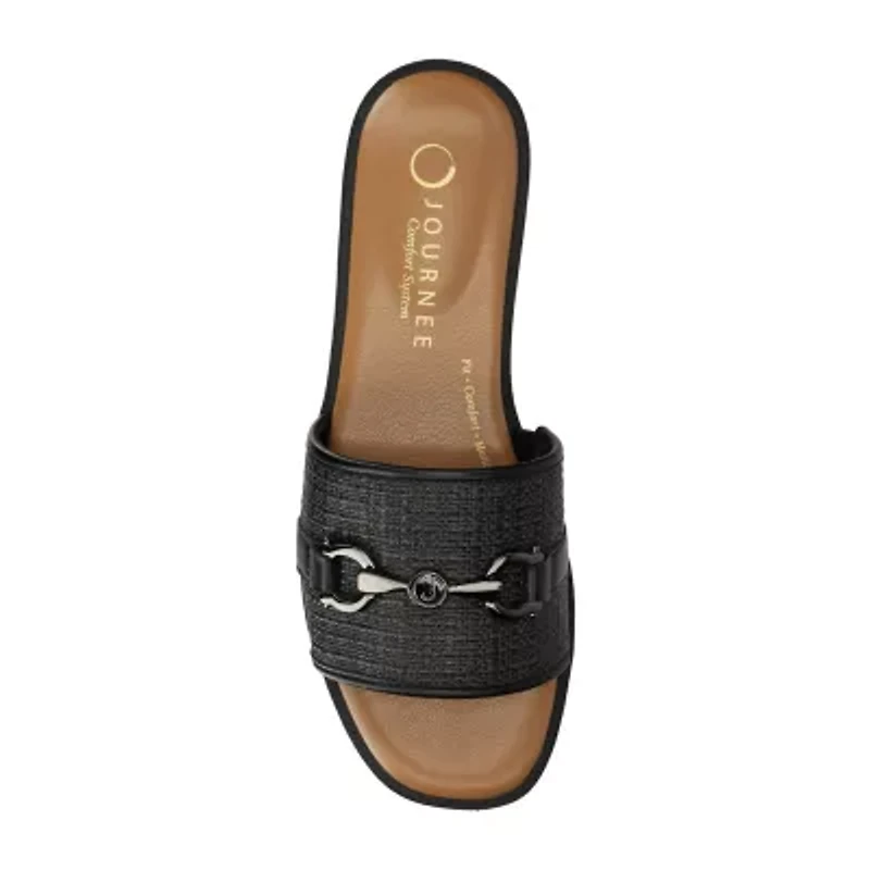 Journee Collection Womens Flat Sandals