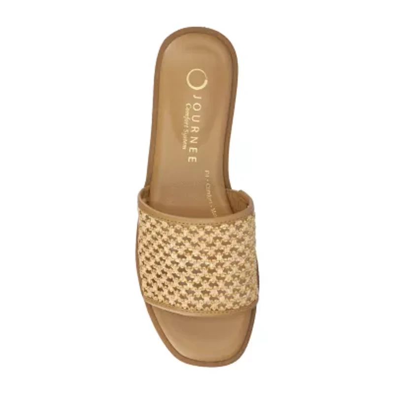 Journee Collection Womens Flat Sandals