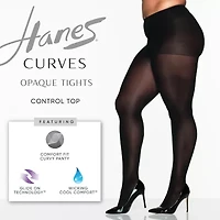Hanes Womens Curves Plus Tights
