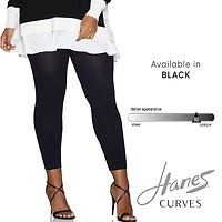Hanes Womens Curves Plus Footless Tights