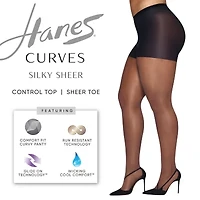 Hanes Curves Pantyhose Plus Hsp002