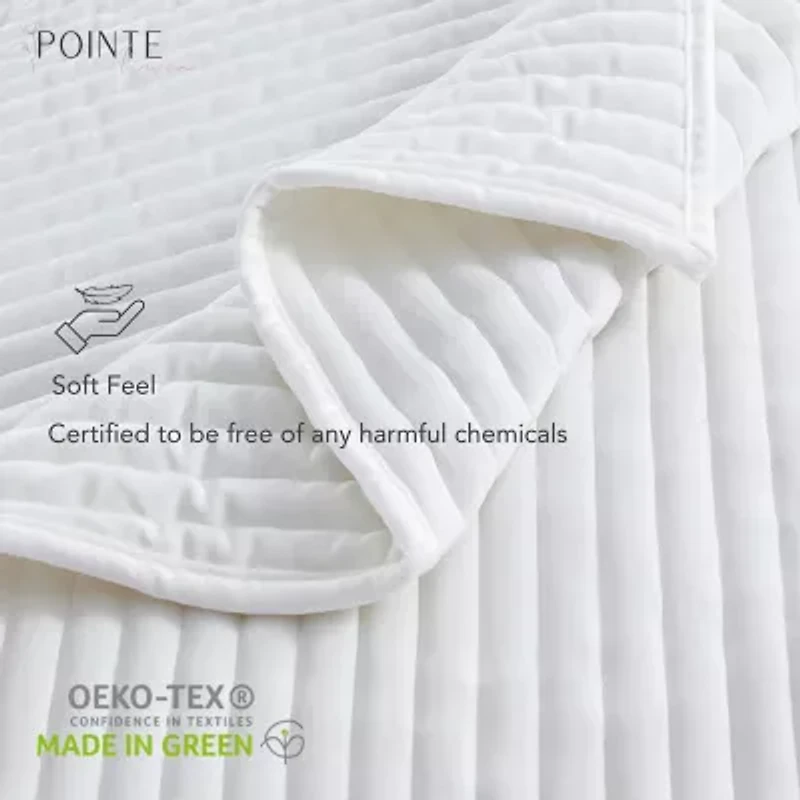 Pointehaven Velvet Channel Design Oversized Quilt Set