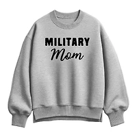 Military Mom Womens Crew Neck Long Sleeve Pullover Sweater