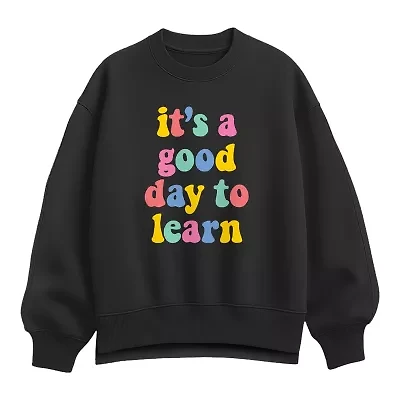 Good Day To Learn Womens Crew Neck Long Sleeve Pullover Sweater