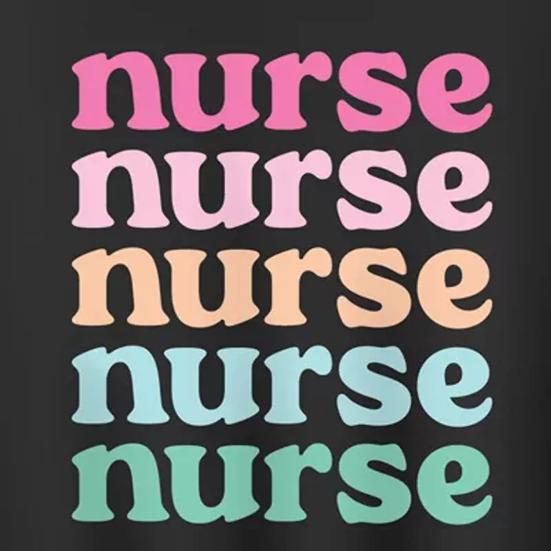 Nurse Stacked Womens Crew Neck Long Sleeve Pullover Sweater