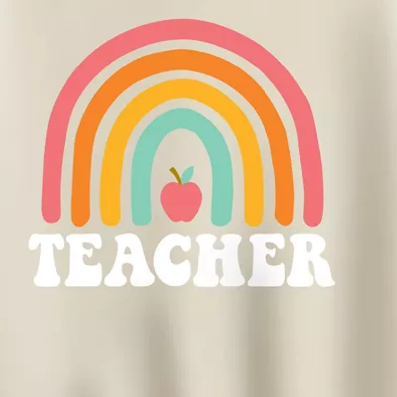 Teacher Rainbow Womens Crew Neck Long Sleeve Pullover Sweater