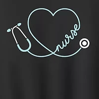 Nurse Heart Womens Crew Neck Long Sleeve Pullover Sweater