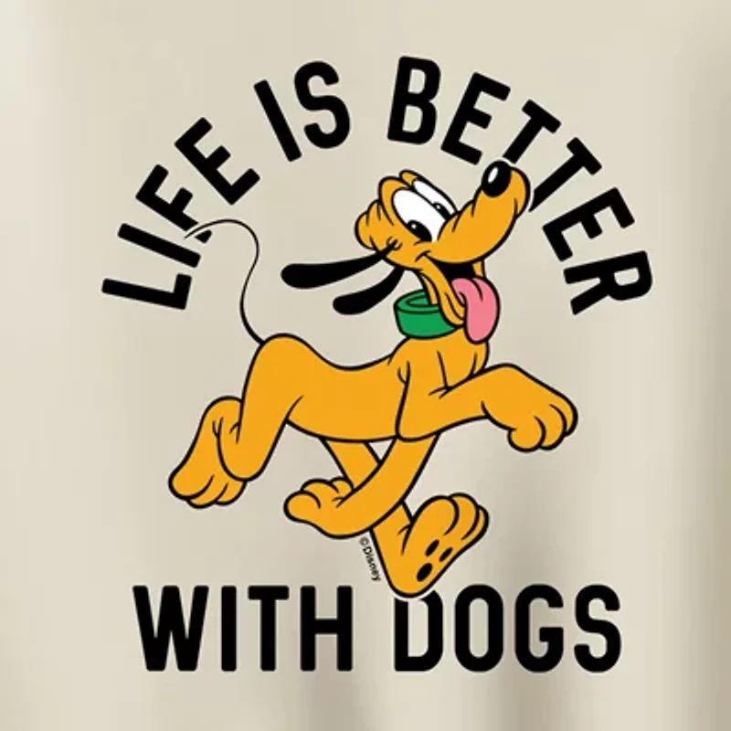 Life Is Better Womens Crew Neck Long Sleeve Pluto Pullover Sweater