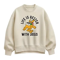 Life Is Better Womens Crew Neck Long Sleeve Pluto Pullover Sweater