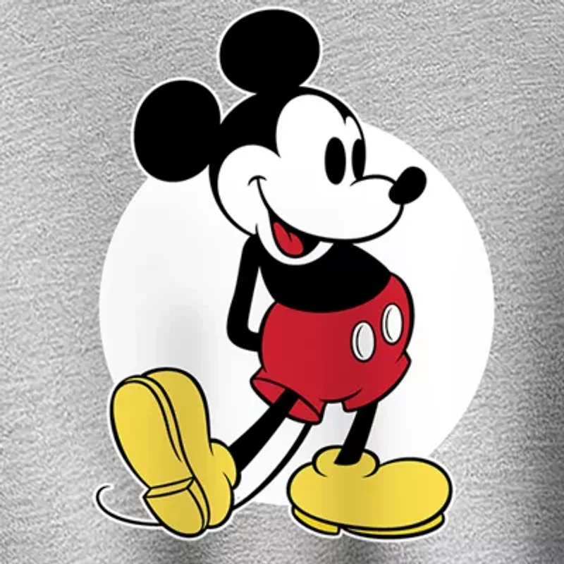 Classic Womens Crew Neck Long Sleeve Mickey Mouse Pullover Sweater