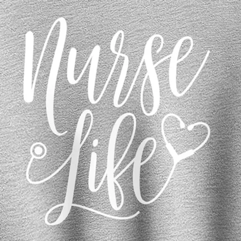 Nurse Life Womens Crew Neck Long Sleeve Pullover Sweater