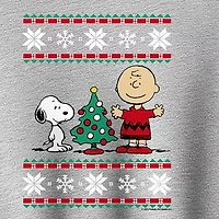 Christmas Sweater Womens Crew Neck Long Sleeve Peanuts Pullover