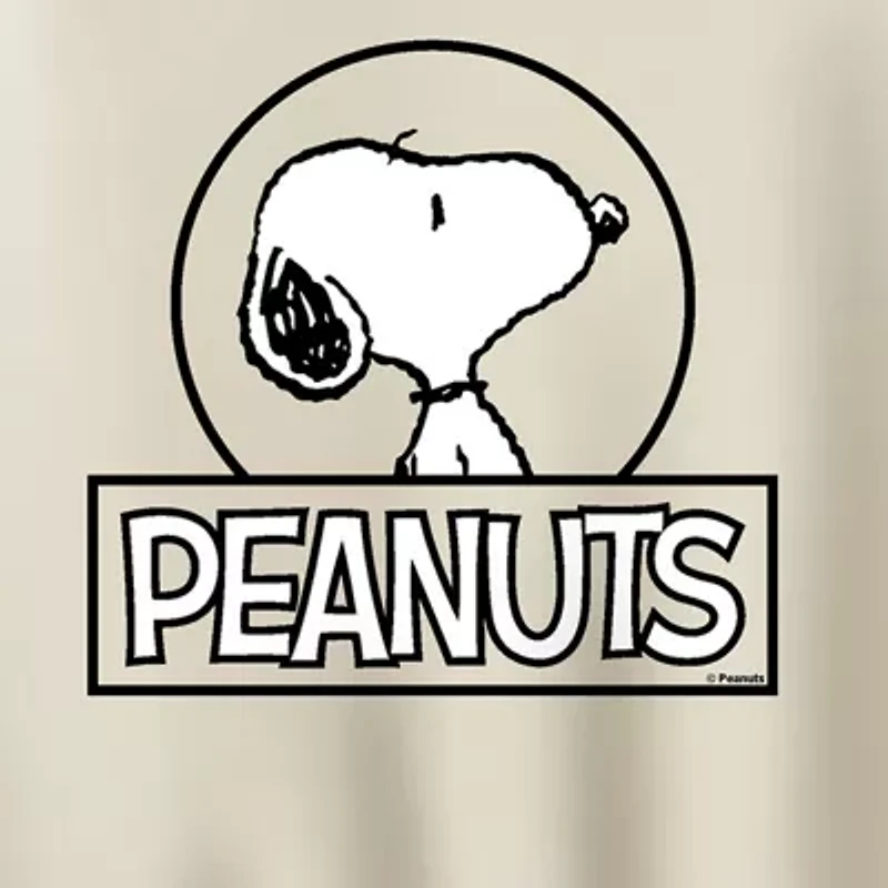 Peanuts Logo Womens Crew Neck Long Sleeve Peanuts Pullover Sweater