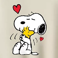 Snoopy Hug Womens Crew Neck Long Sleeve Snoopy Pullover Sweater