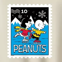 Charlie Lucy Skating Womens Crew Neck Long Sleeve Peanuts Pullover Sweater