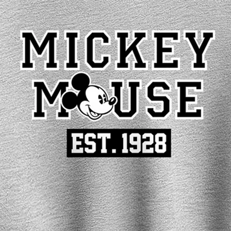 Mickey Mouse Womens Crew Neck Long Sleeve Mickey Mouse Pullover Sweater