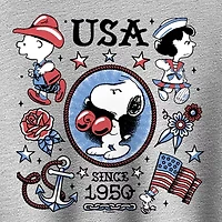 Peanuts Usa Tattoos Womens Crew Neck Long Sleeve Pullover Sweater