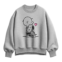 Charlie Hug Womens Crew Neck Long Sleeve Snoopy Pullover Sweater