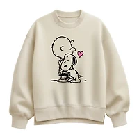 Charlie Hug Womens Crew Neck Long Sleeve Snoopy Pullover Sweater