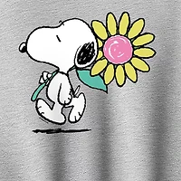Snoopy Daisy Womens Crew Neck Long Sleeve Pullover Sweater