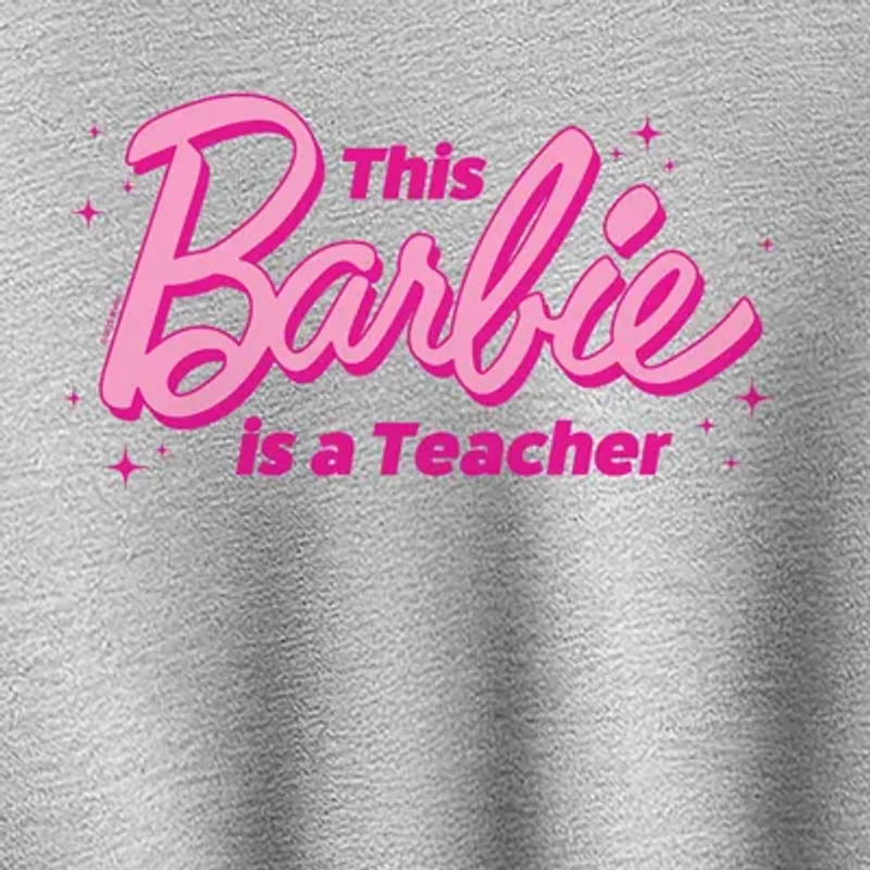 Teacher Womens Crew Neck Long Sleeve Barbie Pullover Sweater