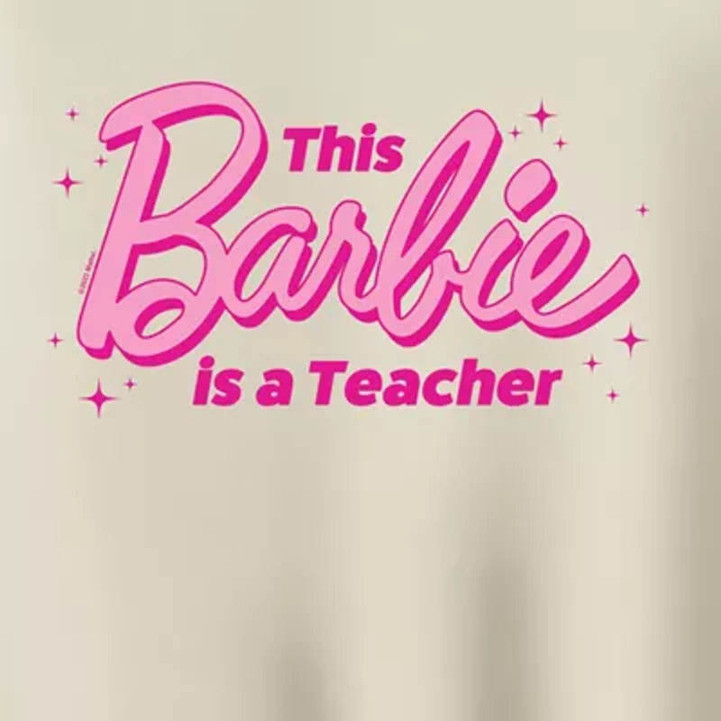 Barbie Teacher Womens Crew Neck Long Sleeve Pullover Sweater