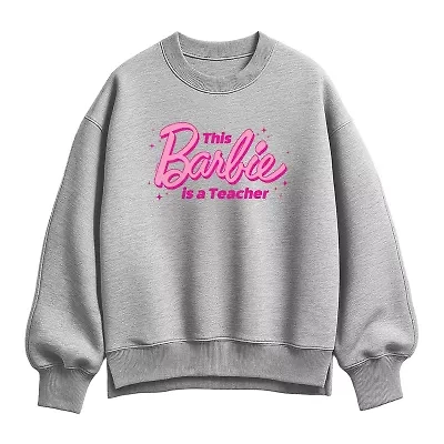 Teacher Womens Crew Neck Long Sleeve Barbie Pullover Sweater