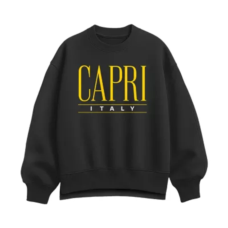 Capri Italy Womens Crew Neck Long Sleeve Pullover Sweater