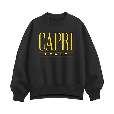 Capri Italy Womens Crew Neck Long Sleeve Pullover Sweater