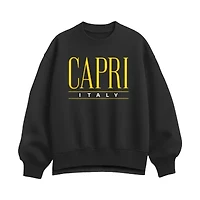 Capri Italy Womens Crew Neck Long Sleeve Pullover Sweater