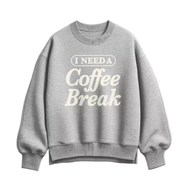 Need A Coffee Womens Crew Neck Long Sleeve Pullover Sweater