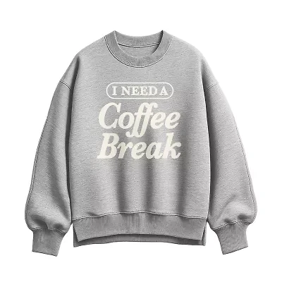 Need A Coffee Womens Crew Neck Long Sleeve Pullover Sweater