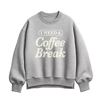 Need A Coffee Womens Crew Neck Long Sleeve Pullover Sweater