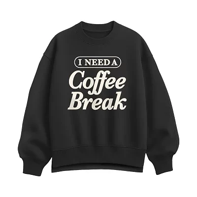Need A Coffee Womens Crew Neck Long Sleeve Pullover Sweater